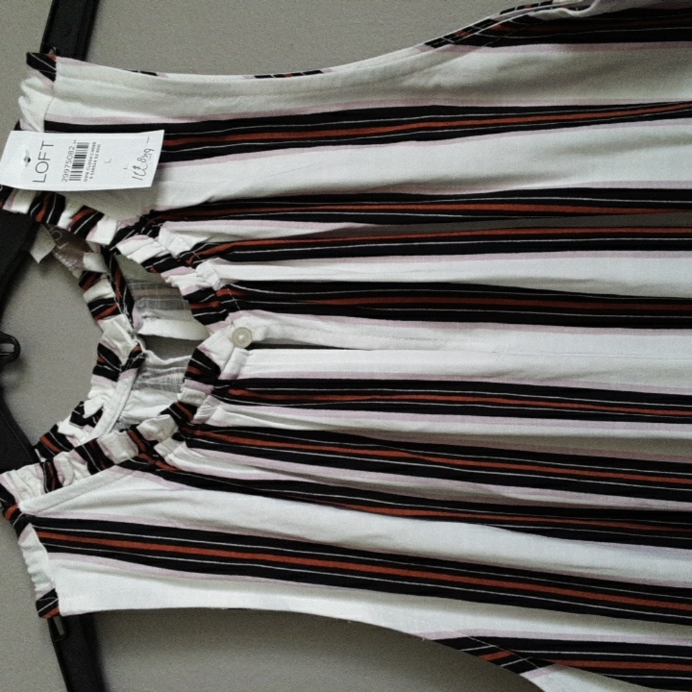 Loft Striped Jumpsuit